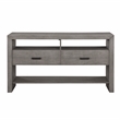Pemberly Row 2-Drawer Dining Server with Open Shelves in Gray