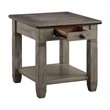 Pemberly Row 2-Tone 1-Drawer End Table with Open Shelf in Antique Gray