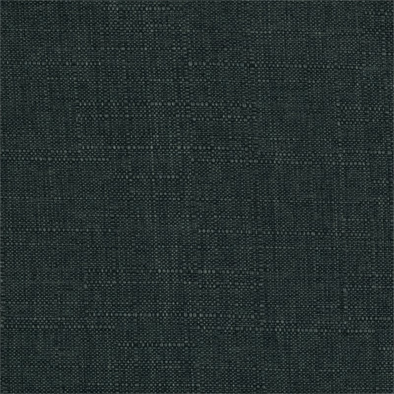Pemberly Row Solid Wood and Fabric Upholstered Accent Chair in Dark Gray