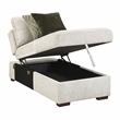 Pemberly Row Microfiber 3-Piece Sectional with Reversible Chaise in Sage Sand