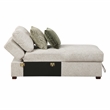 Pemberly Row Microfiber 3-Piece Sectional with Reversible Chaise in Sage Sand