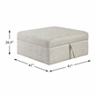 Pemberly Row Microfiber 3-Piece Sectional with Reversible Chaise in Sage Sand