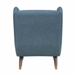 Pemberly Row Textured Wingback Accent Chair with Pocket Coils in Blue
