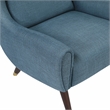Pemberly Row Textured Wingback Accent Chair with Pocket Coils in Blue