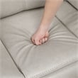 Pemberly Row Faux Leather 3-Piece Power Reclining Sectional in Silver Gray