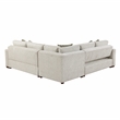 Pemberly Row Microfiber 4-Piece Sectional with Pull-out Bed in Sage Sand