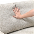 Pemberly Row Microfiber 5-Pc Sectional with Chaise & Hidden Storage in Sage Sand