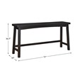 Pemberly Row 4-Piece Wood Counter Height Dining Set with 3 Stools in Black