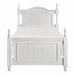 Pemberly Row Wood Twin Platform Bed with Twin Trundle in White