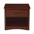 Pemberly Row 1-Drawer Wood Nightstand with Storage Cubby in Dark Cherry