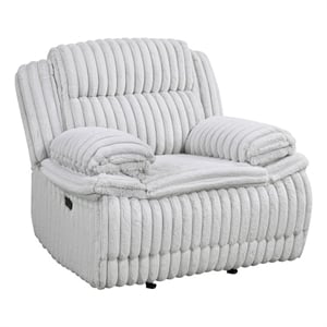 Pemberly Row Glider Reclining Chair with Tab Pull & 300 lb Capacity in Gray