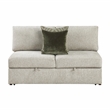 Pemberly Row Microfiber Armless Convertible 2-Seater Sleeper in Sage Sand