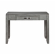 Pemberly Row Okume Veneer Writing Desk with Dovetail Drawer in Gray