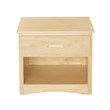 Pemberly Row Wood & MDF Nightstand with Drawer & Storage Cubby in Natural Pine