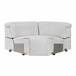 Pemberly Row Chenille Rounded Modular Corner Seat with Pocket Coils in Cloud