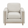 Pemberly Row Textured Chair with Reversible Cushions and Wood Legs in Beige