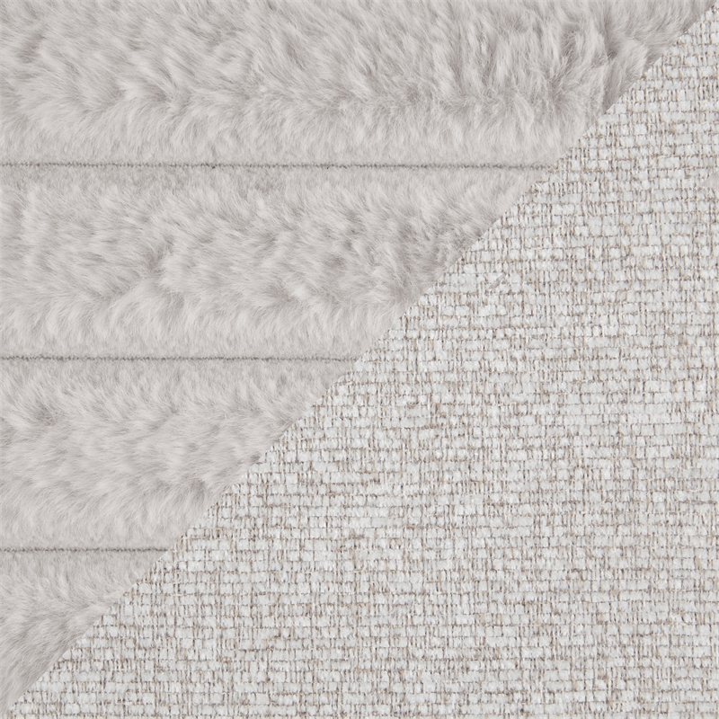 Pemberly Row Chenille and Corduroy 2-Piece Sectional with Left Chaise in Taupe
