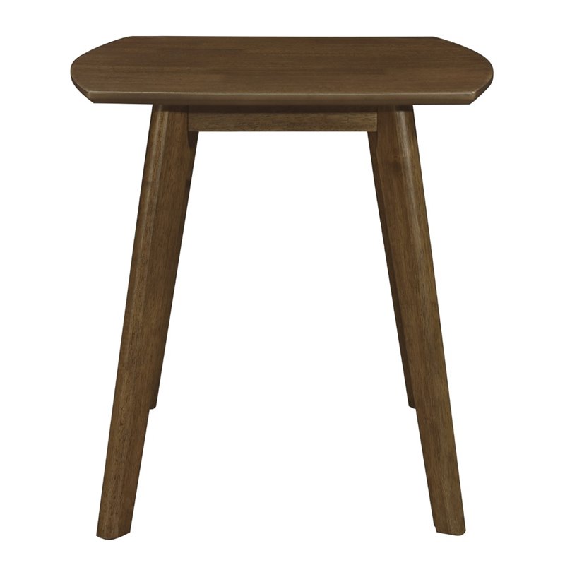 Pemberly Row 3-Piece Rubberwood Coffee Table and End Table Set in Walnut