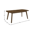 Pemberly Row 3-Piece Rubberwood Coffee Table and End Table Set in Walnut