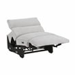 Pemberly Row Power Reclining Armless Chair with Zero-Wall Design in Light Gray