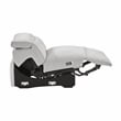 Pemberly Row Power Reclining Armless Chair with Zero-Wall Design in Light Gray