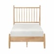 Pemberly Row Rubberwood Twin Platform Bed with Spindle Headboard in Natural