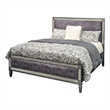 Pemberly Row Glam Solid Wood 2 Nightstands and Full Bed Set