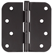 Pemberly Row Stainless Steel Door Hinges Matte Black Radius 12 Pack