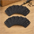 Pemberly Row Stainless Steel Door Hinges Matte Black Radius 12 Pack