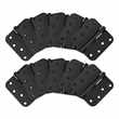 Pemberly Row Stainless Steel Door Hinges Matte Black Radius 12 Pack