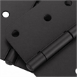 Pemberly Row Stainless Steel Door Hinges Matte Black Radius 12 Pack