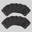 Pemberly Row Stainless Steel Door Hinges Matte Black Radius 12 Pack
