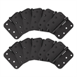 Pemberly Row Stainless Steel Door Hinges Matte Black Radius 12 Pack