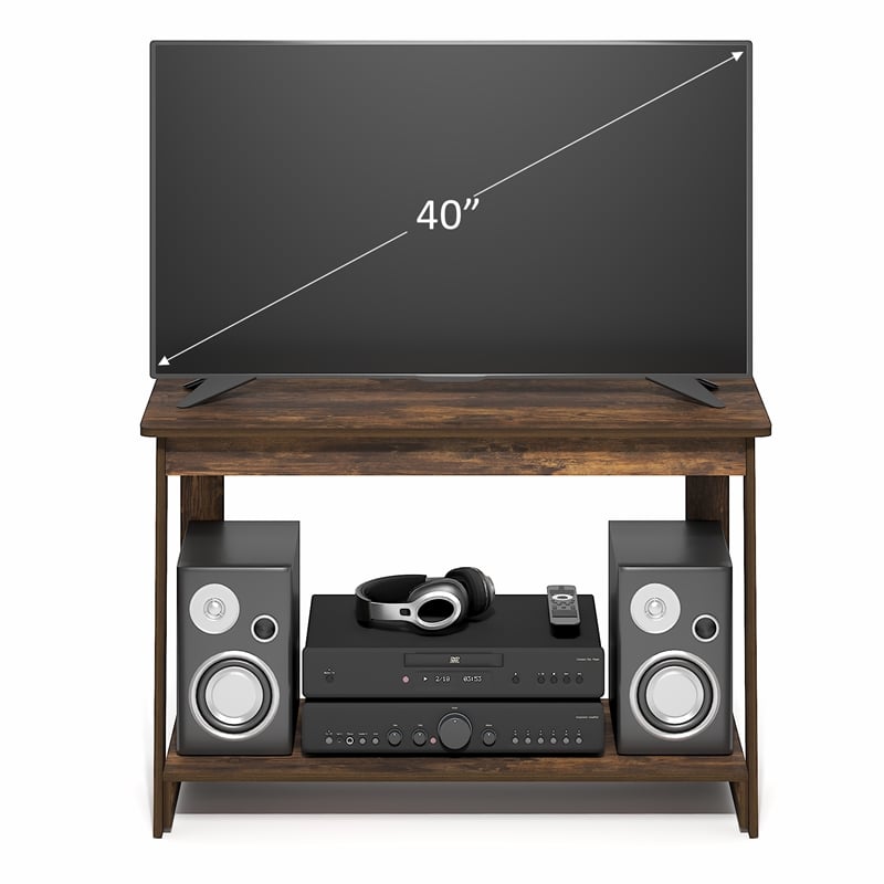 Pemberly Row 2-Tier Entertainment Center for TVs up to 36 in Amber Pine