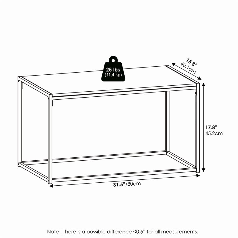 Pemberly Row 3-Piece Coffee Table Set with White Tops and Metal Legs