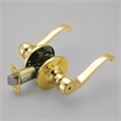 Pemberly Row Scroll Privacy Door Handle in Polished Brass