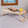 Pemberly Row Alani Breakfast Tray in Natural and White Finish