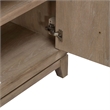 Pemberly Row 78 Inch TV Console with Floating Base and Saber Feet in Brown
