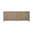 Pemberly Row 78 Inch TV Console with Floating Base and Saber Feet in Brown