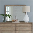 Pemberly Row Landscape Mirror with Picture Frame Molding in Brown