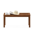 Pemberly Row Outdoor Bench with Backless 330 lbs Capacity in Light Wood