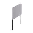 Pemberly Row Queen Upholstered Tufted Headboard in Light Grey