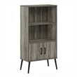 Pemberly Row Storage Cabinet with Doors and Legs in Grey Oak
