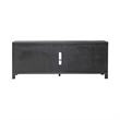 Pemberly Row 78 Inch TV Console with Firebox and Heavy Distressing in Brown