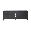 Pemberly Row 78 Inch Fireplace TV Console with Washed Brass Hardware in Brown