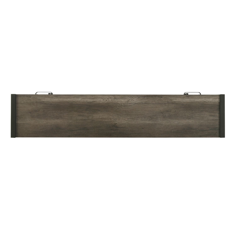 Pemberly Row 78 Inch TV Console with Firebox and Dark Pewter Frame in Brown