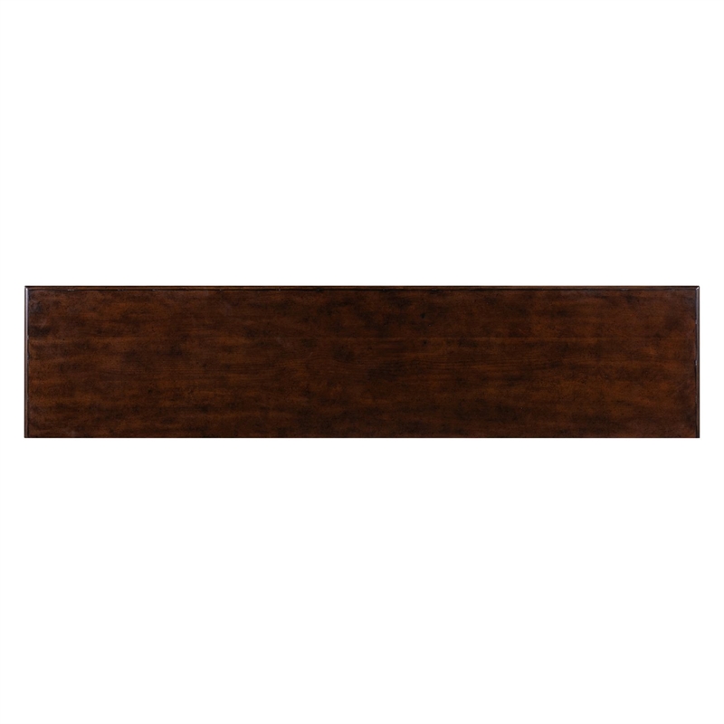 Pemberly Row 84 Inch TV Console with Firebox and Column Pilasters in Brown