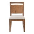 Pemberly Row Panel Back Side Chair with Slatted Crown Accent in Brown
