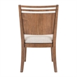 Pemberly Row Panel Back Side Chair with Slatted Crown Accent in Brown
