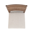 Pemberly Row Panel Back Side Chair with Slatted Crown Accent in Brown